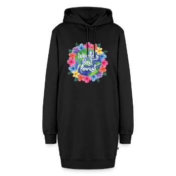 Weltbester Florist Blumenstrauß Floristen - Hoodie-Kleid - Schwarz - Vorne - AI Model Female 172 light (172cm)