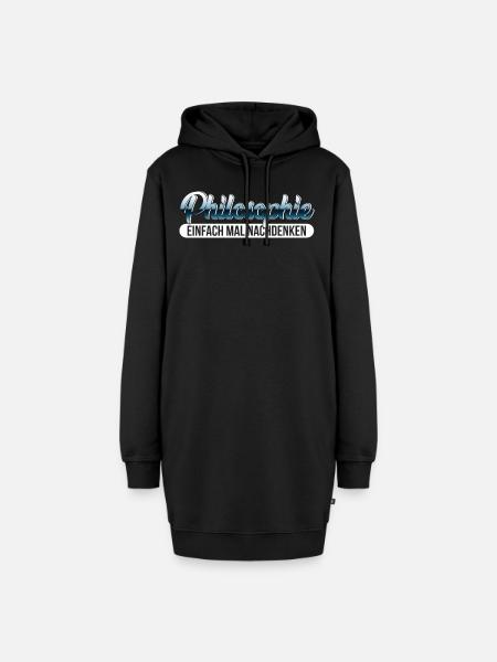 Philosophie Philosoph Philosophen Geschenk - Hoodie-Kleid - Schwarz