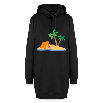 AC new horizon insel Nook Bewohner gaming angeln - Hoodie-Kleid - Schwarz - Vorne - AI Model Female 172 light (172cm)