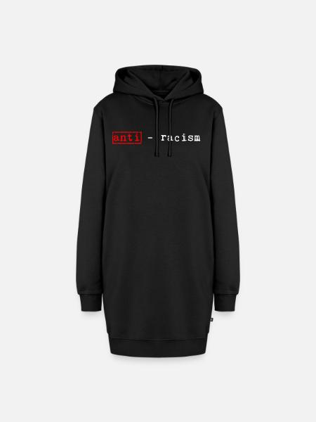 Antirassismus - Hoodie-Kleid - Schwarz