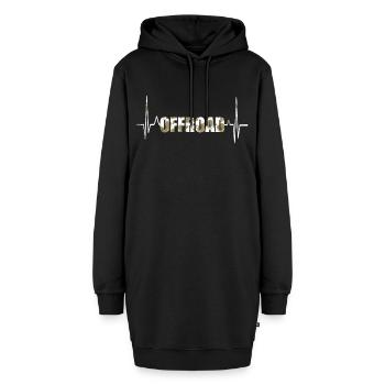 Offroad - Gelände - Hoodie-Kleid - Schwarz - Vorne - AI Model Female 172 light (172cm)