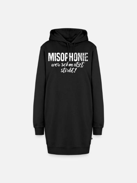 Misophonie Geräusche Schmatzen Schnaufen - Hoodie-Kleid - Schwarz