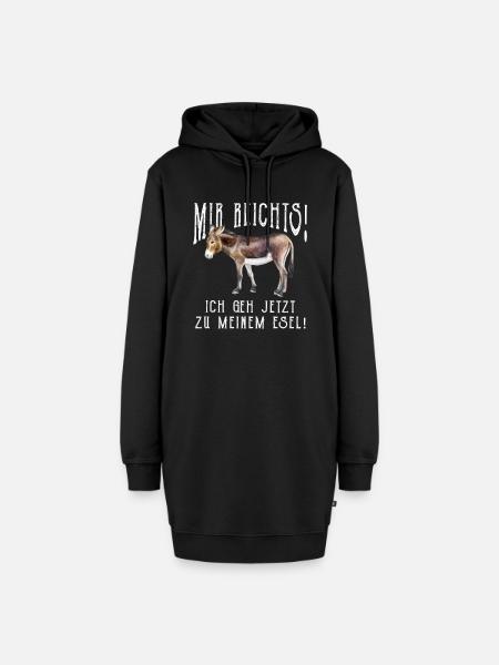 Esel - Hoodie-Kleid - Schwarz