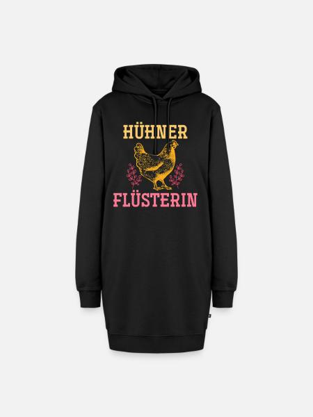 Huhn - Hoodie-Kleid - Schwarz