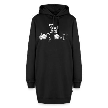Hundeliebhaber - Hoodie-Kleid - Schwarz - Vorne - AI Model Female 172 light (172cm)
