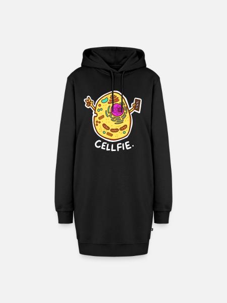 Cell-Fie Funny Science Biology - Hoodie-Kleid - Schwarz