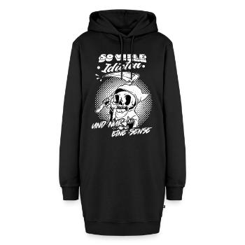 So viele Idioten und nur eine Sense - Hoodie-Kleid - Schwarz - Vorne - AI Model Female 172 light (172cm)