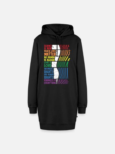 Anti Rassismus gegen Rassismus rassismus - Hoodie-Kleid - Schwarz