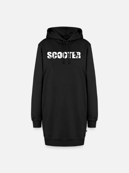 Tretroller T-Shirt Scooter Geschenkidee - Hoodie-Kleid - Schwarz