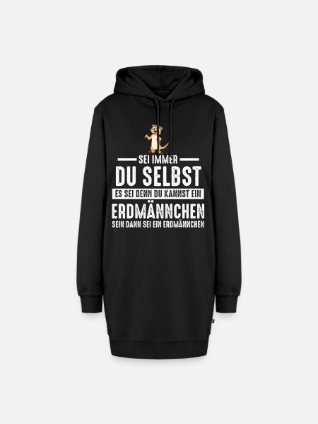 Erdmännchen Zootier Erdmännchenliebhaber Geschenk - Hoodie-Kleid - Schwarz