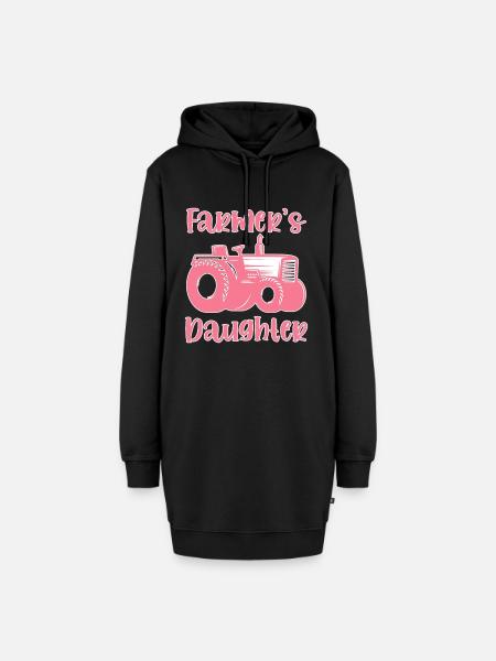 Bauernhof Tochter Traktor Landwirtschaft - Hoodie-Kleid - Schwarz