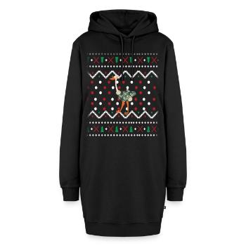 Ugly Christmas - Hoodie-Kleid - Schwarz - Vorne - AI Model Female 172 light (172cm)