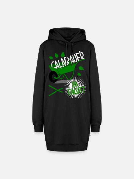 Galabau - Im Einsatz Spruch lustig - Hoodie-Kleid - Schwarz