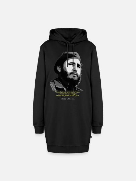 Fidel Castro Zitat - Hoodie-Kleid - Schwarz