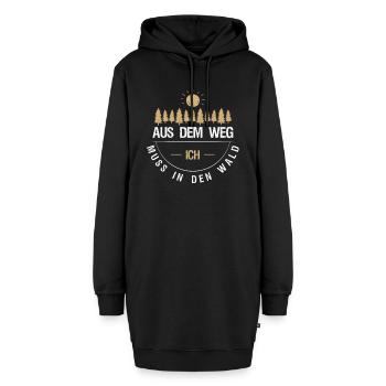 Aus dem Weg ich muss in den Wald - Hoodie-Kleid - Schwarz - Vorne - AI Model Female 172 light (172cm)