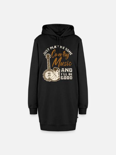 Country Musik Liebe Geschenk - Hoodie-Kleid - Schwarz