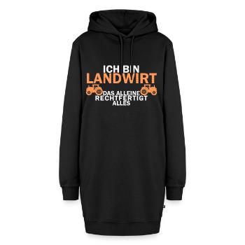 Landwirtschaft Spruch Bauern Spruch Trekker - Hoodie-Kleid - Schwarz - Vorne - AI Model Female 172 light (172cm)