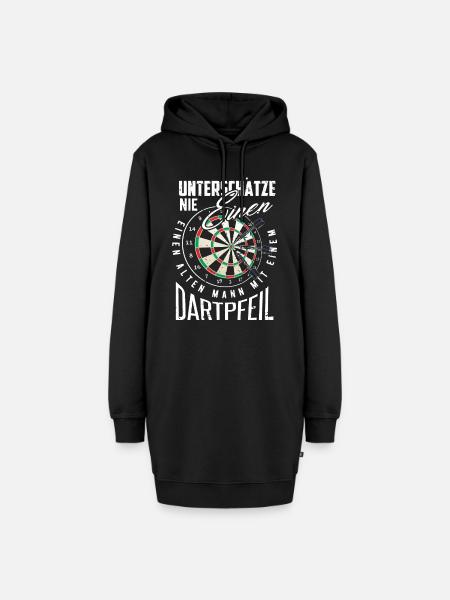 Dart Darts Dart Liebhaber Dart Spieler Dart Meiste - Hoodie-Kleid - Schwarz