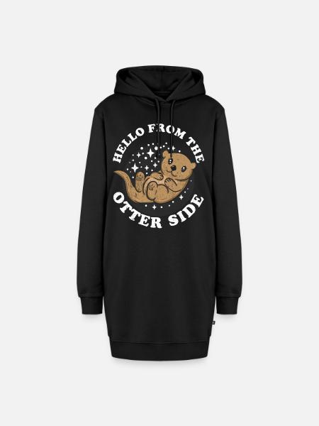 Otter - Hoodie-Kleid - Schwarz