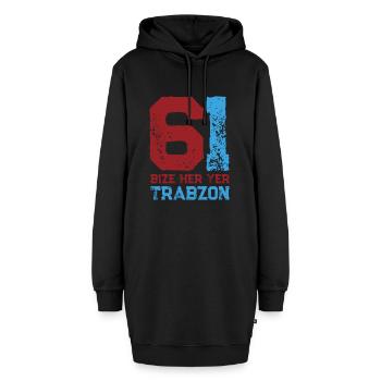 Bize her yer Trabzon - Hoodie-Kleid - Schwarz - Vorne - AI Model Female 172 light (172cm)