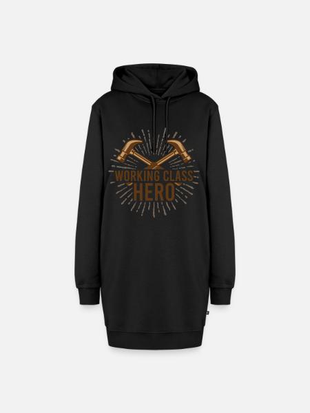 WORKING CLASS HERO KFZ Mechaniker Werkstatt Team - Hoodie-Kleid - Schwarz