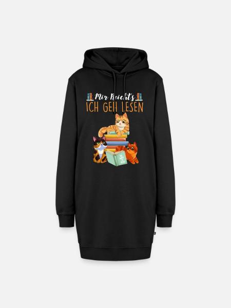 Mir Reicht's Ich geh Lesen Bücher Lesefan Bücherwu - Hoodie-Kleid - Schwarz