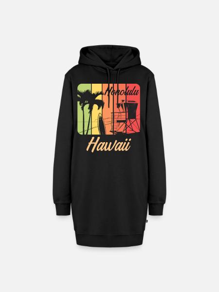 Hawaii Honolulu - Hoodie-Kleid - Schwarz