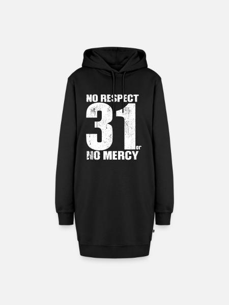 No Respect for 31er - Hoodie-Kleid - Schwarz