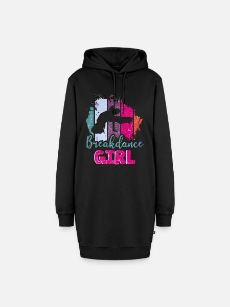 Tanz Tanzen Breakdance Mädchen - Hoodie-Kleid - Schwarz