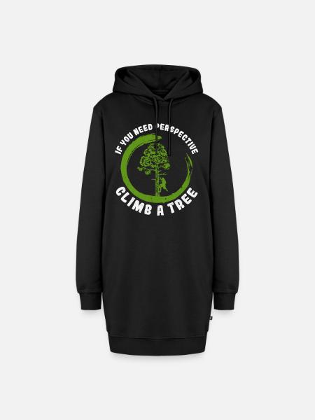 Baumklettern Baumpfleger Arborist Baumkletterer - Hoodie-Kleid - Schwarz