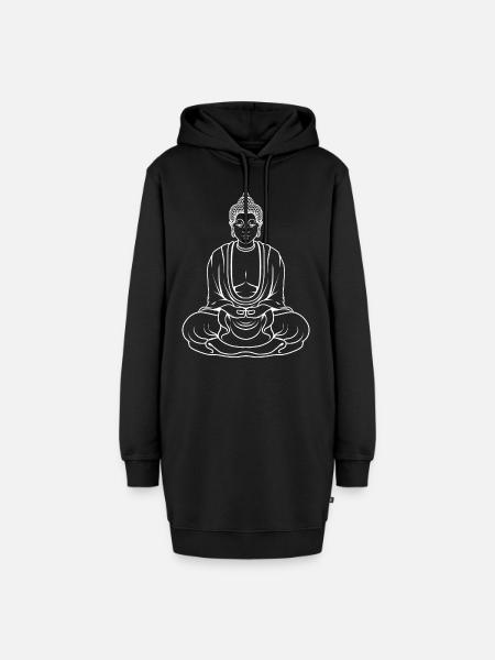 Buddha Buddhist Buddhismus - Hoodie-Kleid - Schwarz