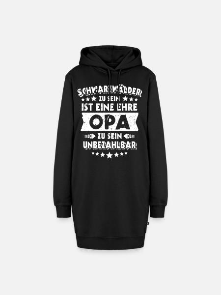 Schwarzwald Opa Schwarzwälder - Hoodie-Kleid - Schwarz