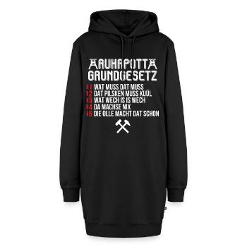 Ruhrpott Grundgesetz Ruhr Ruhrgebiet - Hoodie-Kleid - Schwarz - Vorne - AI Model Female 172 light (172cm)