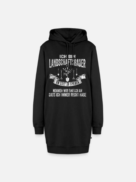 Landschaftsbauer Landschaftsbau Garten Galabau - Hoodie-Kleid - Schwarz