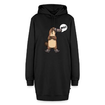Sturer Schnabeltier lustige Tiere - Hoodie-Kleid - Schwarz - Vorne - AI Model Female 172 light (172cm)