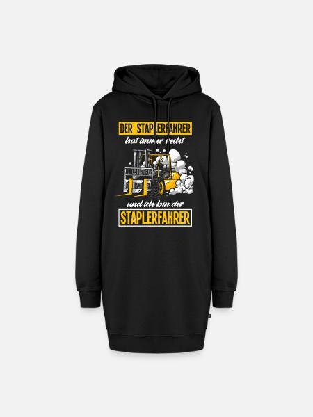 Staplerfahrer Spruch Gabelstapler Geschenk - Hoodie-Kleid - Schwarz