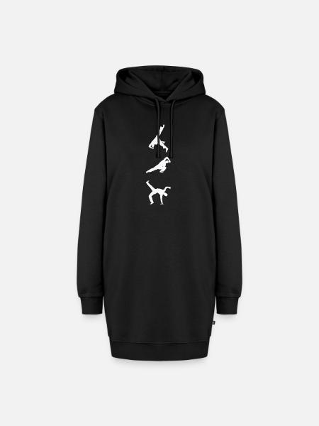 Capoeira Kampfkunst Kampfsport Akrobatik - Hoodie-Kleid - Schwarz