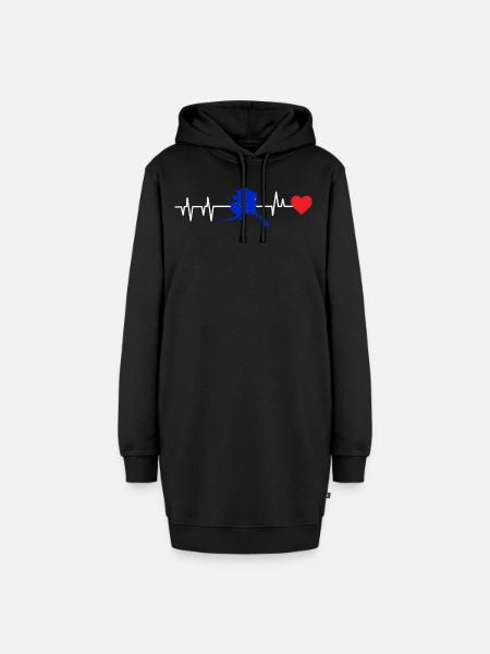 Alaska-herzschlag-geschenk - Hoodie-Kleid - Schwarz