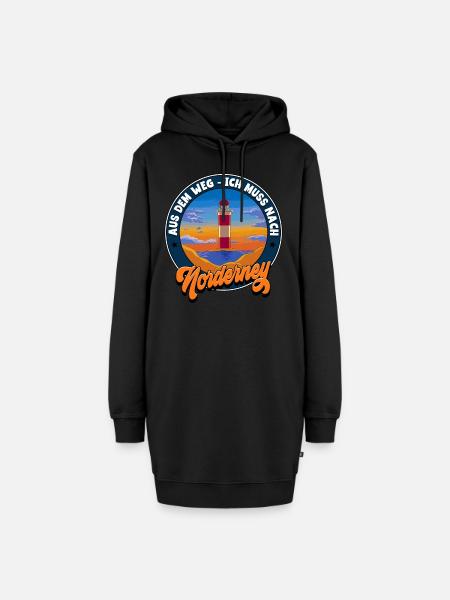 Norderney - Hoodie-Kleid - Schwarz