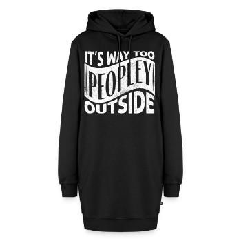 Weg Zu Menschen Draußen, Ich Hasse Menschen - Hoodie-Kleid - Schwarz - Vorne - AI Model Female 172 light (172cm)