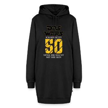 Das wars Ich bin jetzt 50 - Hoodie-Kleid - Schwarz - Vorne - AI Model Female 172 light (172cm)