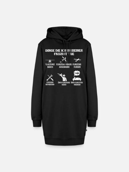 Modellflug | Modellbau Modellfliegen Flieger Pilot - Hoodie-Kleid - Schwarz
