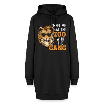 Zoowärter Tierpflege Zoowärter Wildtiere Natur - Hoodie-Kleid - Schwarz - Vorne - AI Model Female 172 light (172cm)