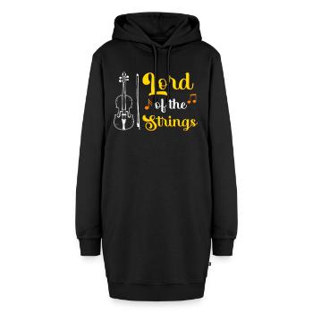 Lord of the strings Der Meister der Geige - Hoodie-Kleid - Schwarz - Vorne - AI Model Female 172 light (172cm)