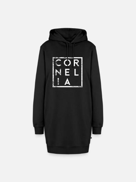 Cornelia Minimalismus - Hoodie-Kleid - Schwarz