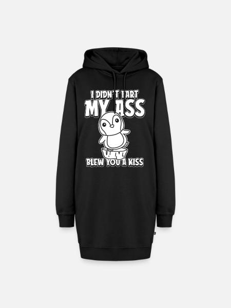 Pinguin Lustig - Hoodie-Kleid - Schwarz