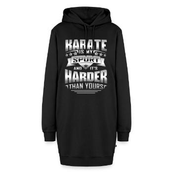 Karate Is My Sports And It's Harder Than Yours - Hoodie-Kleid - Schwarz - Vorne - AI Model Female 172 light (172cm)