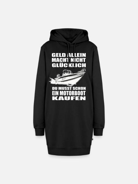 Motorboot - Hoodie-Kleid - Schwarz