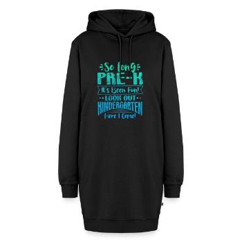 Kindergarten - Hoodie-Kleid - Schwarz - Vorne - AI Model Female 172 light (172cm)