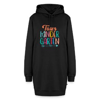Kindergarten - Hoodie-Kleid - Schwarz - Vorne - AI Model Female 172 light (172cm)
